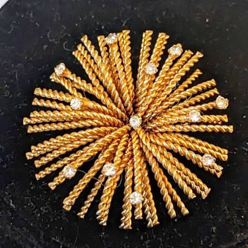 Vintage 1950s Unsigned Bergere Starburst Fireworks Brooch